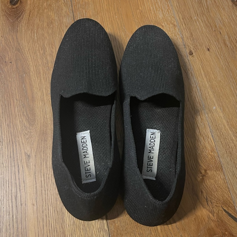 Steve Madden Loafers Black Fabric